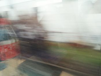 Defocused image of wet window