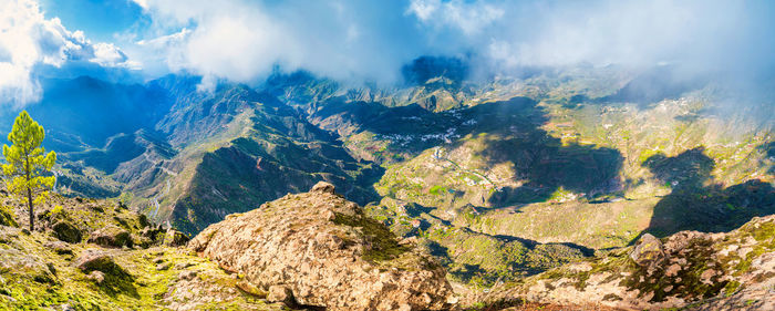 Panoramic view of landscape against sky