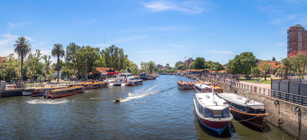 Boats in harbor