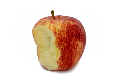 Close-up of apple against white background