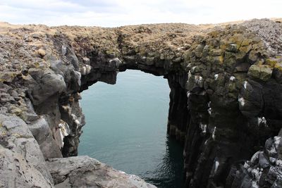 Rock formations by sea