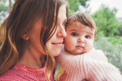 Portrait of mother and daughter