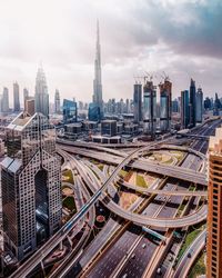 High angle view of cityscape