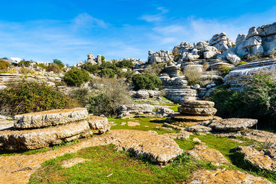 A great view from one of the valley floors found at torcal in antequera