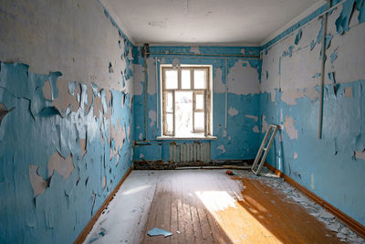 Interior of abandoned building