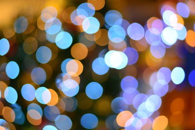 Defocused image of illuminated lights