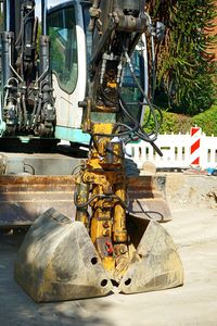 View of machinery at construction site