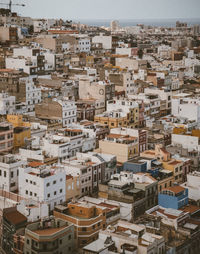 High angle view of townscape against sky