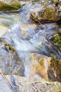 Scenic view of waterfall