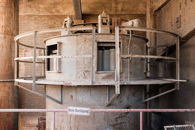 Interior of abandoned building