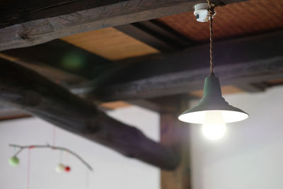 Low angle view of light bulb