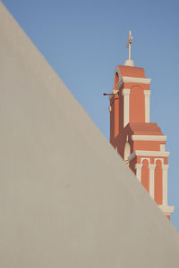 Low angle view of building against clear sky
