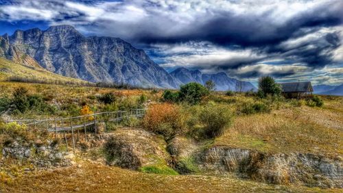 Scenic view of landscape against sky