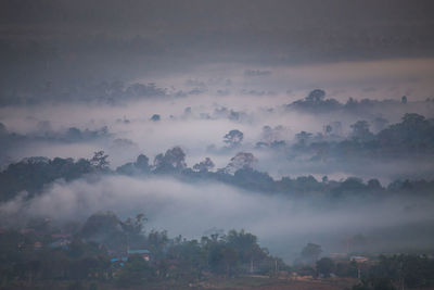 Scenic view of landscape against sky during sunset