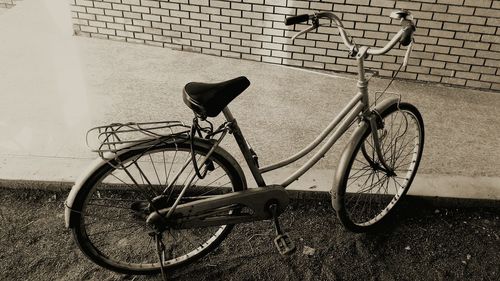 Bicycles parked in parking lot