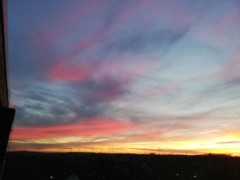 Scenic view of dramatic sky during sunset