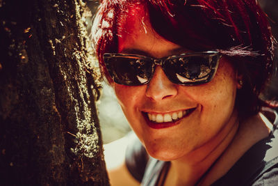 Portrait of smiling man wearing sunglasses