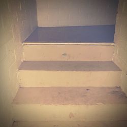 High angle view of empty staircase in building