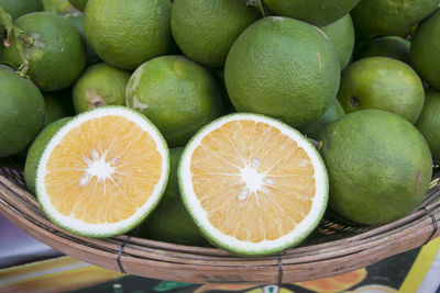 High angle view of fruits