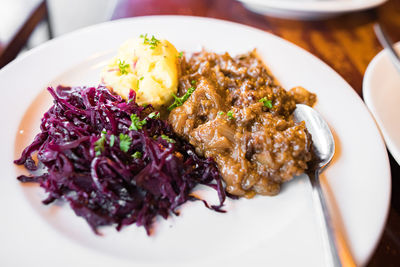 Close-up of food in plate