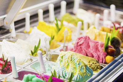 Close-up of ice creams