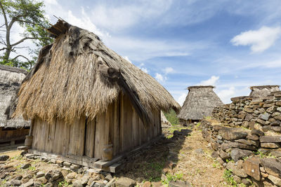 Panoramic shot of historic building against sky