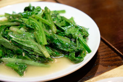 Close-up of served food