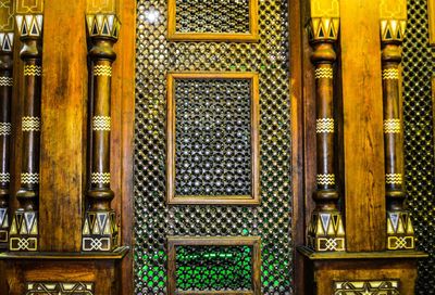 Full frame shot of glass door of building