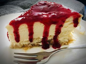 Close-up of cake in plate