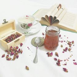 Close-up of food on table