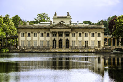 Reflection of building in lake