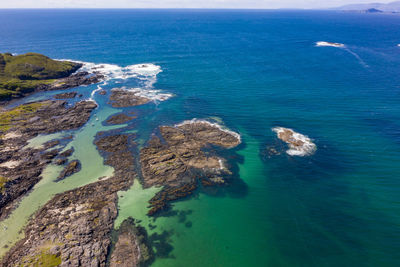 High angle view of sea shore