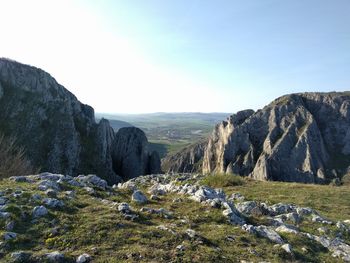 Scenic view of rock formations
