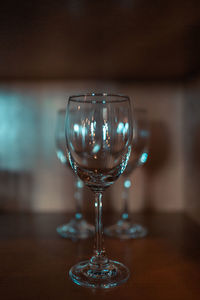 Close-up of wineglass on table