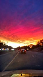 Road at sunset