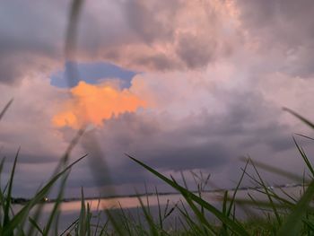 Low angle view of sky during sunset