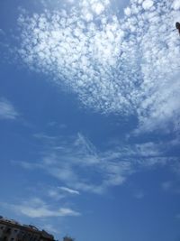 Low angle view of cloudy sky