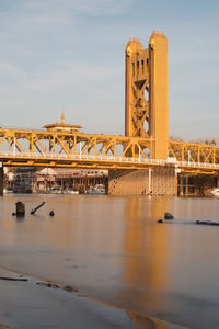 View of bridge over river