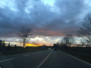 Country road at sunset