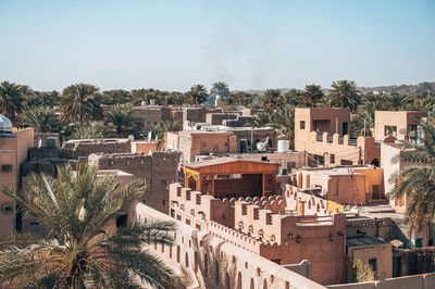 High angle view of townscape against sky