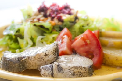 Close-up of food in plate