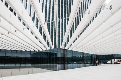 Low angle view of modern building in city