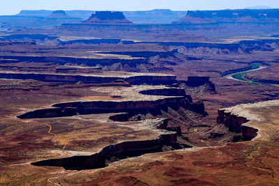 High angle view of desert