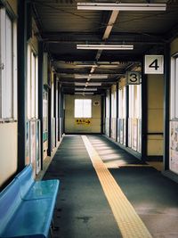 Empty corridor of building