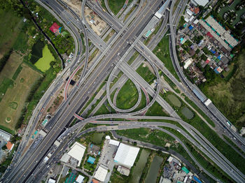 High angle view of elevated road