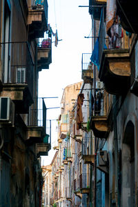 Low angle view of residential buildings