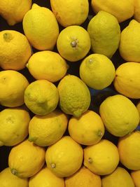 Full frame shot of lemons in market