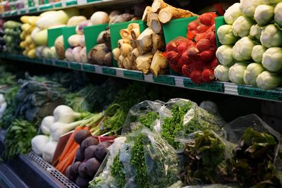 Close-up of vegetables for sale in market