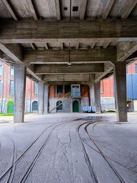 Low angle view of abandoned building