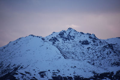 Snow covered mountain against sky
